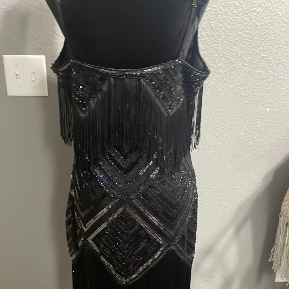 Babeyond Legant Black Fringe Dress — image 7 of 8